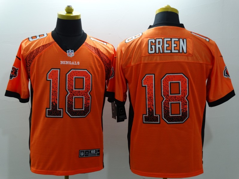 Men's Cincinnati Bengals A.J. Green #18 Orange Jersey